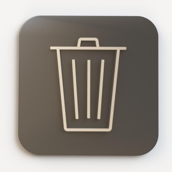 علامت سطل زباله